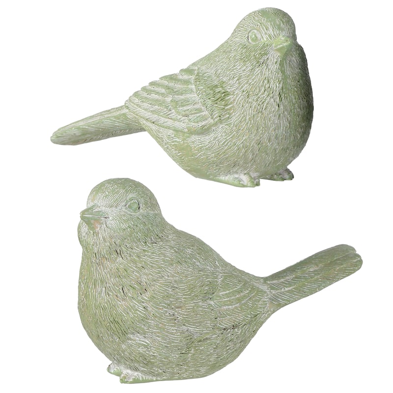 4" Resin Garden Bird Set of 2