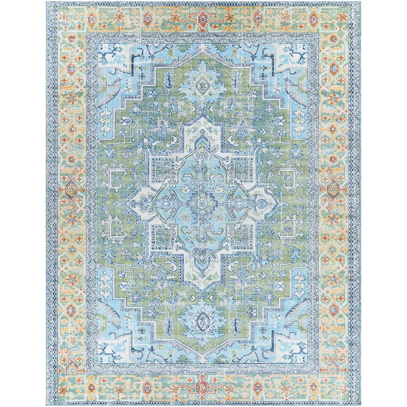 Livabliss Dellie Indoor/ Outdoor Traditional Medallion Area Rug