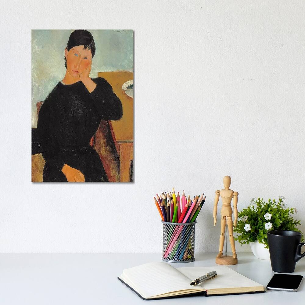 iCanvas "Elvira Resting at a Table, 1919 " by Amedeo Modigliani Canvas Print