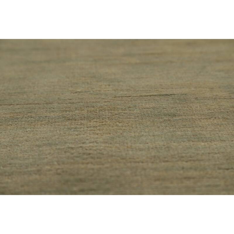 Green Modern Gabbeh Oriental Area Rug Hand-Knotted Wool Carpet - 4'11" x 6'4"