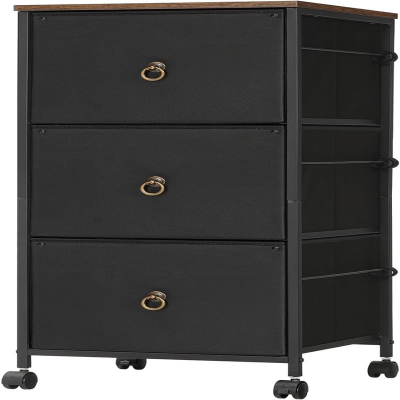 3-Drawer File Cabinet - 15.7"D x 15.7"W x 38.1"H