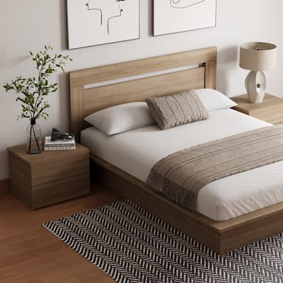 Malibu 4-Piece Bedroom Set with Bed, Headboard, and 2 Nightstands
