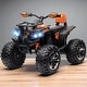 preview thumbnail 9 of 13, 12V Kids Electric Ride-On ATV Quad with Music, LED Headlights, USB/MP3, Wide Wheels & Rechargeable Battery for Boys & Girls Orange