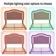 preview thumbnail 5 of 18, Smart LED Bed Frame Pink Platform Bed with Adjustable Headboard, Twin