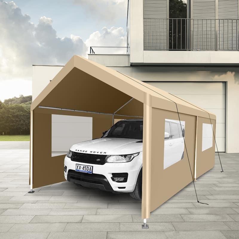 Carport, 10×20 Heavy Duty Portable Carport Garage Tent for Outdoor Storage Shelter