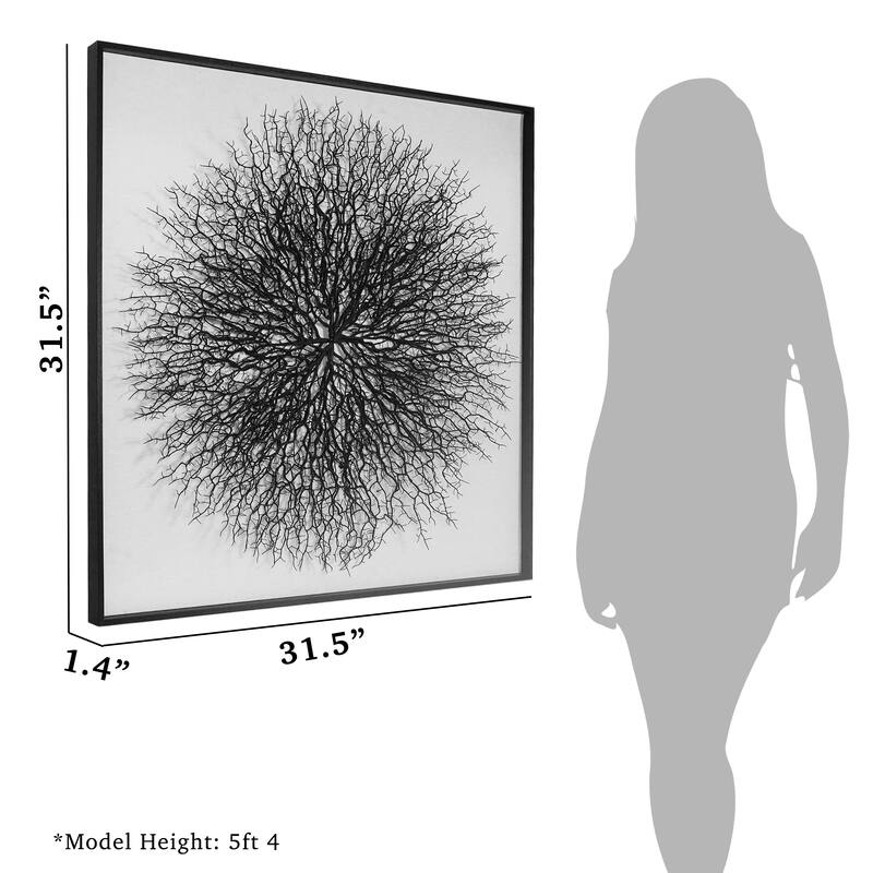 HUJI Roots On Linen Wall Art Decorative Accent