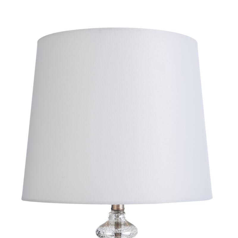 StyleCraft Northbay Mercury Glass Table Lamp - Off-White Hardback Fabric Shade