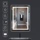 preview thumbnail 3 of 38, KIOTEE LED Mirror Lights Anti-Fog Frameless Bathroom Vanity Mirror in Tempered Glass