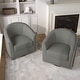 preview thumbnail 23 of 44, Nailhead Trim Upholstered Swivel Accent Chairs Set of 2
