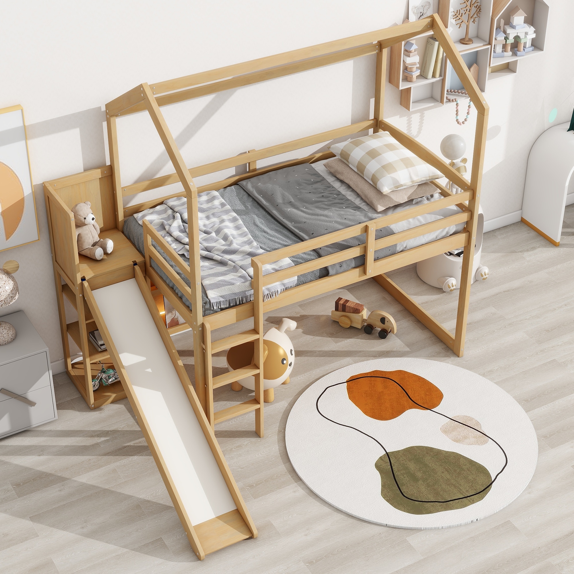 Boy's loft & storage twin bed cheap