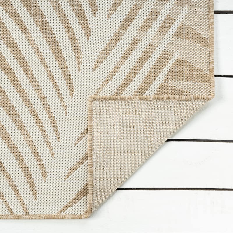 Sevita Callie Coastal Palm Fronds Tropical Indoor/Outdoor Area Rug