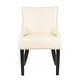 preview thumbnail 27 of 30, SAFAVIEH Lotus Nailhead Leather Dining Chair Set of 2, Transitional - 21.7" x 25.2" x 34.6"