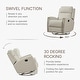 preview thumbnail 2 of 52, Jerome Swivel Glider Recliner Nursery Chair Manual Push Back Recliner