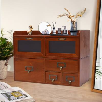 Retro Desktop Organizing Cabinet Tabletop Organizer.