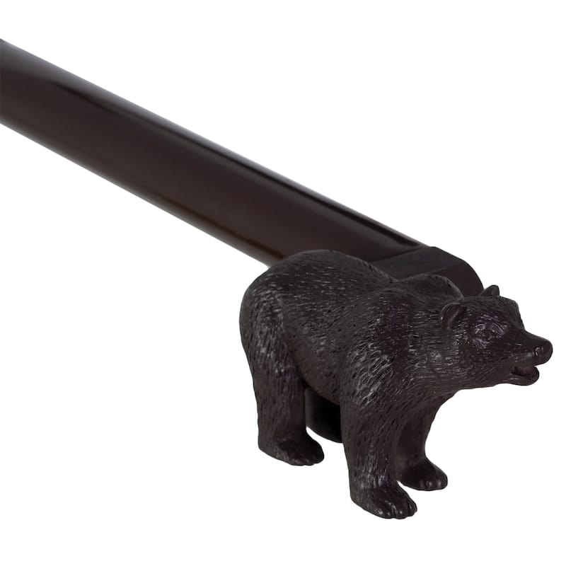 Farmhouse Bear 3/4" Curtain Rod Adjustable Designer Window Treatment Set