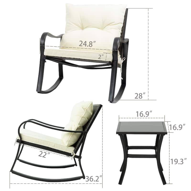 Kozyard Blue Metal 2 - Person Seating Group with Cushions
