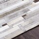 preview thumbnail 40 of 41, Hand-Crafted Euclid Viscose & Hair-on-hide Area Rug