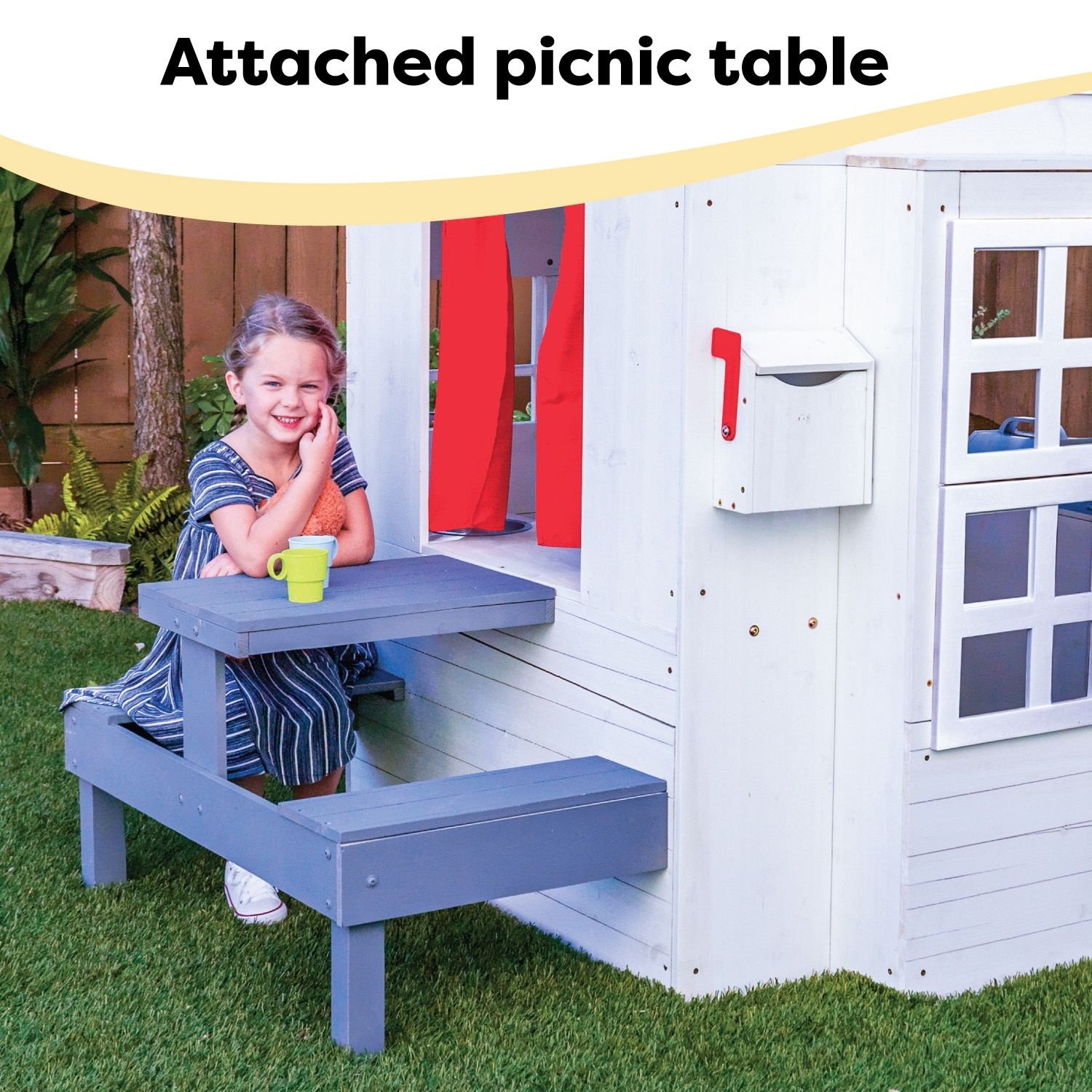 Picnic Table Kidkraft Modern Outdoor Playhouse Stores Kidkraft