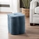 preview thumbnail 13 of 15, Ottoman with Storage - Chenille Navy