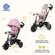 preview thumbnail 22 of 26, Gymax 4-in-1 Baby Tricycle Toddler Trike w/ Reversible Seat Canopy &