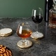preview thumbnail 2 of 5, 4 Pack Natural Selenite Crystal Coasters for Drinks, Geode Slices with Gold Painted Edge (3.75-4 In)