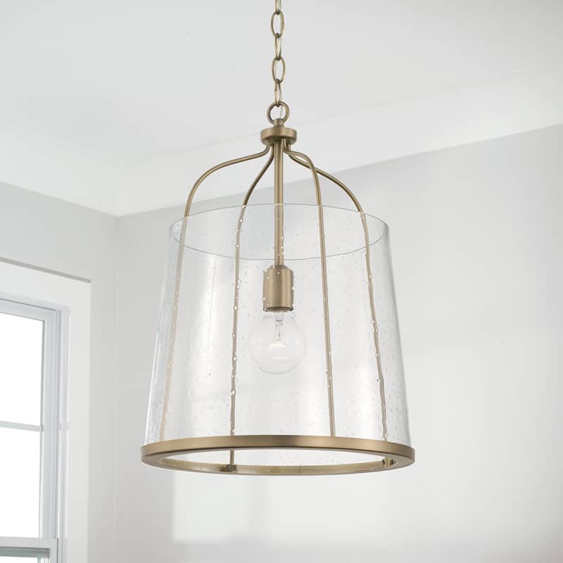 Madison 1-light Pendant w/Clear Seeded Glass