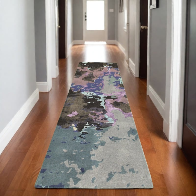 HomeRootsAbstract Industrial Rectangle Area Rug - 96.06' X '29.92' X '0.39