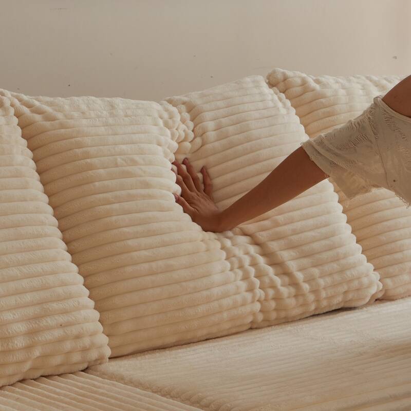 133.86" Modern U-Shape Cloud Modular Sectional Sofa with 1 Ottoman, No Assembly Required