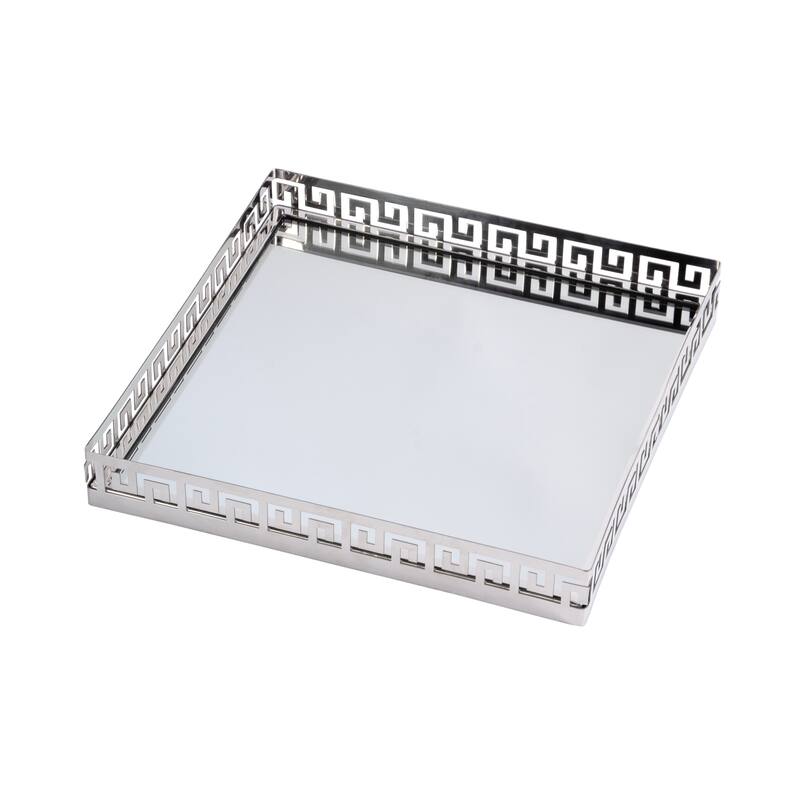 Cleo Rectangle Serving Tray - Polished Silver
