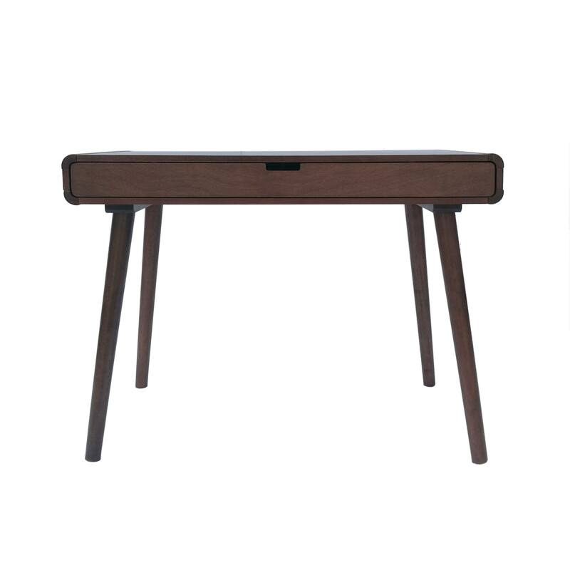 Home Office Writing Desk with Drawers, Small Wood Computer Table