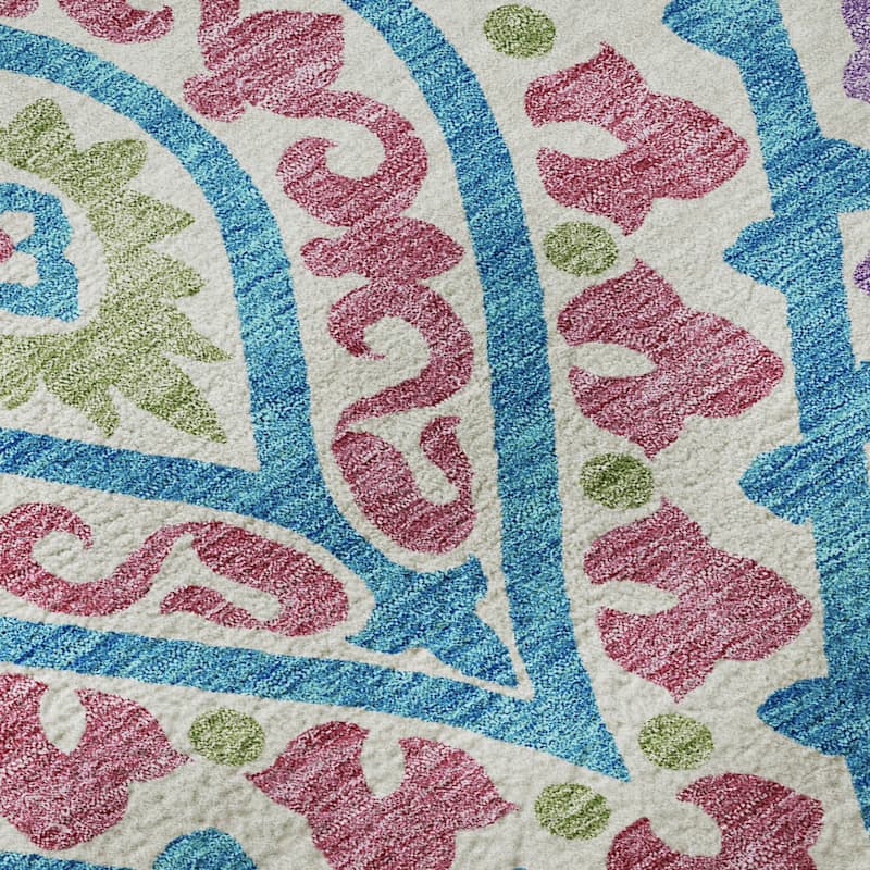 Premium Washable Super Soft Diamond Medallions Mayfield Rug