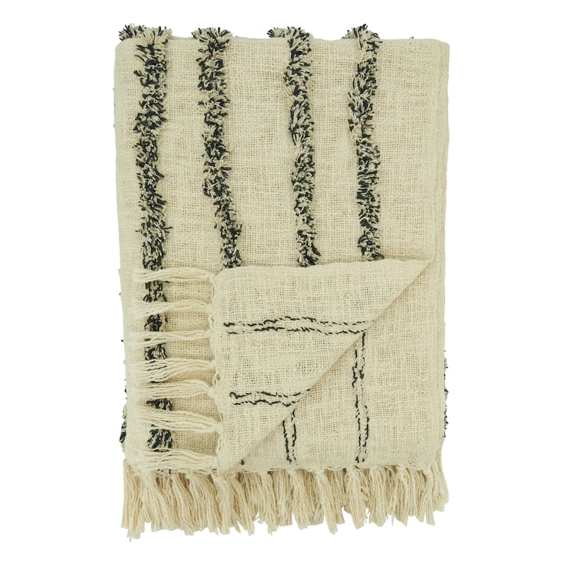 Tufted Line Design Throw Blanket