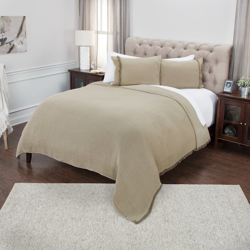 Donny Osmond Windsor Natural Cotton Woven Quilt