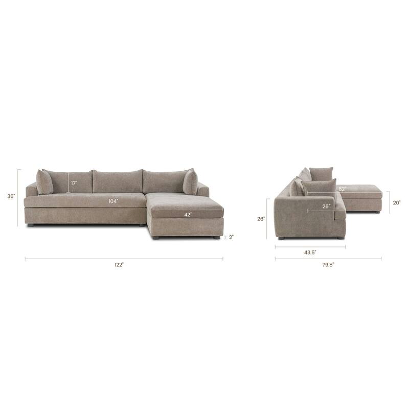 Poly & Bark Milo Left-facing Sleeper Sectional