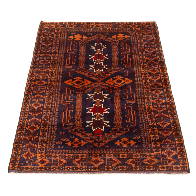 Teimani Navy Rug 3'9" x 6'4" - 3'9 x 6'4