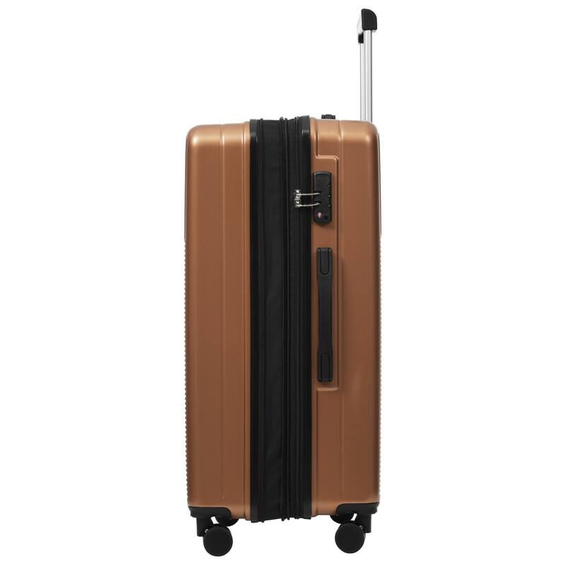Luggage Sets 5 Piece with Half-opening, Hardside Carry On Suitcase Set with Double Spinner Wheel, with USB Port,TSA Locks