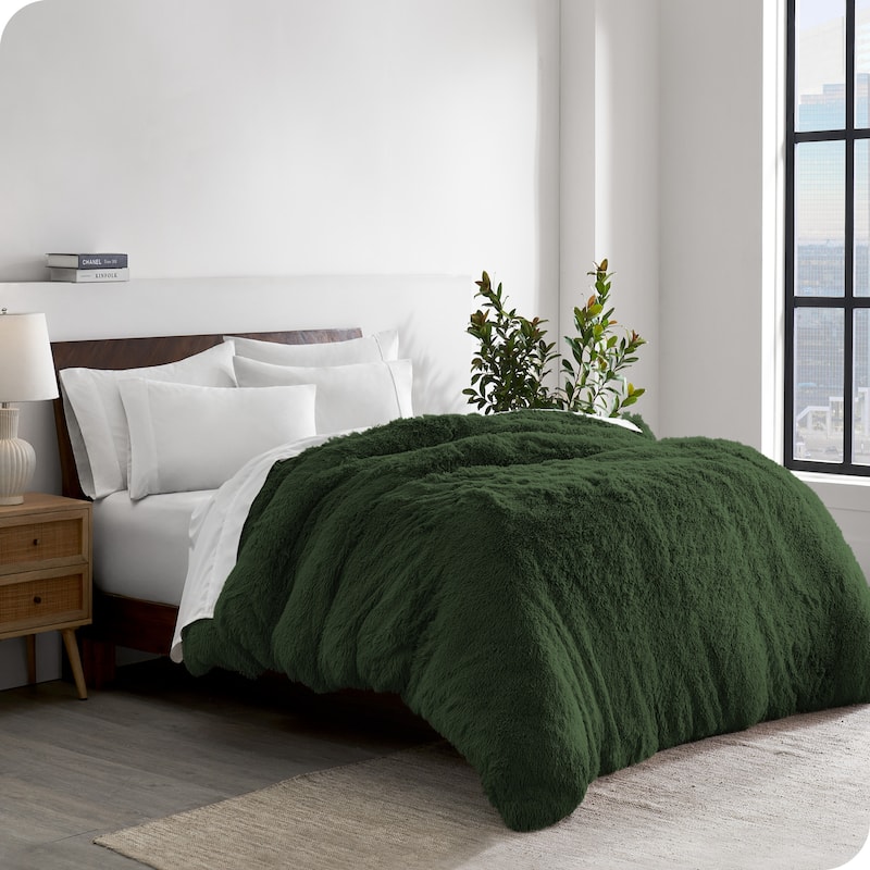 Bare Home Shaggy Faux Fur Duvet Cover