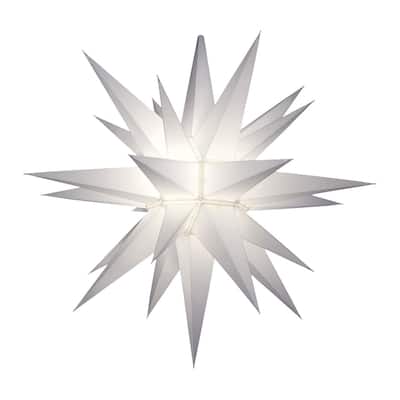 Keystone Holiday Outdoor 21" Prelit Christmas Holiday Star, White - 3.75