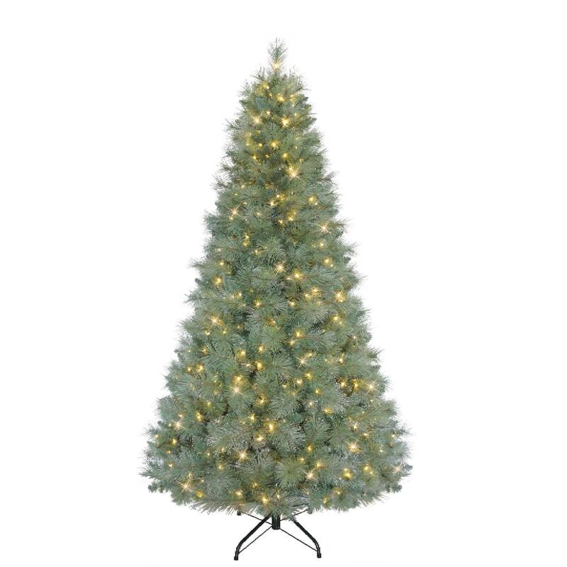 7.5ft Pre-lit Windham Fir, 1099 Branch Tips, 500 Warm White LED Rice Lights
