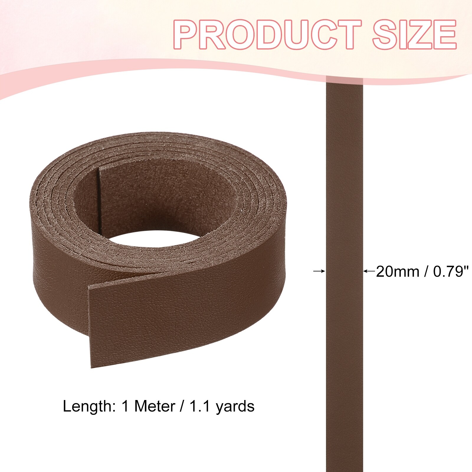 Flat Suede Leather Lace, Faux Leather Strap Leather String Cord DIY Supplies - 1.1 Yards x 0.2 inch