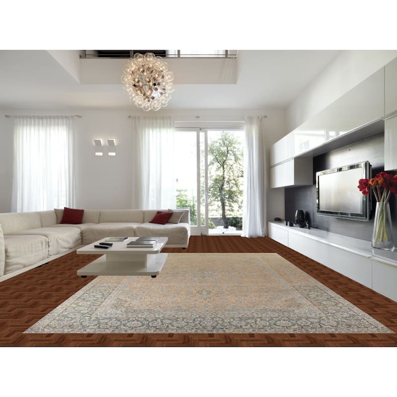 Traditional Najafabad Persian Vintage Rug Handmade Wool Carpet - 11'0" x 16'4"