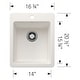 preview thumbnail 3 of 14, Blanco 443237 Liven 16-3/4" Drop-In/Undermount Single Basin SILGRANIT