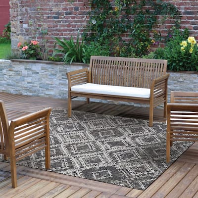 Foss Floors 6X8 Vintage Indoor/Outdoor Area Rug w/TPR