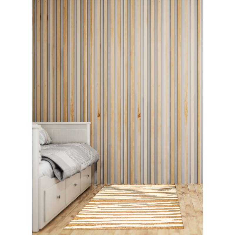 ECARPETGALLERY Hand-knotted Tangier Brown Wool Rug - 5'0 x 8'2