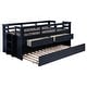 preview thumbnail 1 of 14, Carlsbad Wood Twin Captains Bed With Trundle Navy Blue Navy Blue - 83.75'' x 43.75'' x 36.00''