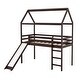preview thumbnail 4 of 20, Twin Loft Bed With Slide, House Bed With Slide,Gray