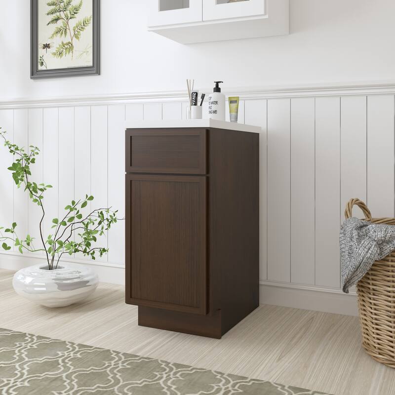 Vanity Art 15" Freestanding Single Base Storage Cabinet with Soft Close Door