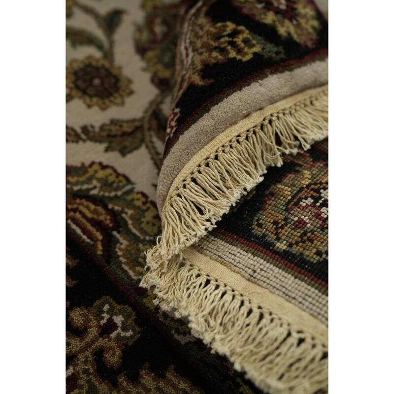 Hand Knotted Oriental 100% Wool Carpet Traditional All-Over Beige & Ivories Agra Runner Rug - 9' 6'' X 2' 6''