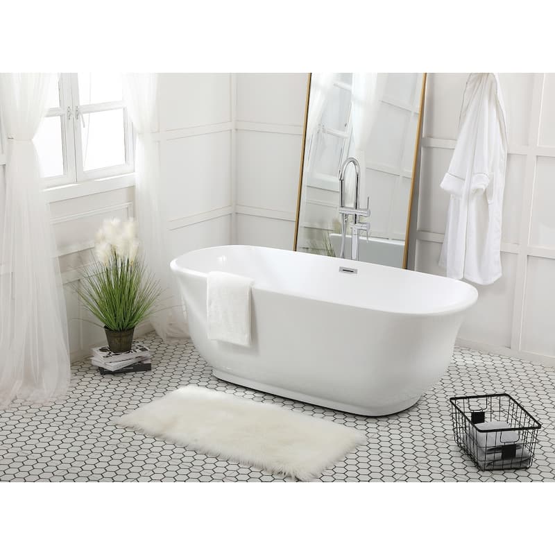 Cameron Soaking Bathtub in Glossy White