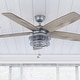preview thumbnail 1 of 8, 52" Honeywell Foxhaven Indoor/Outdoor Rustic Farmhouse Ceiling Fan, Galvanized